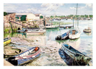 GREETING CARD: Bembridge Marina at Low Tide