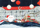 GREETING CARD: Job Done! (Santa & Rudolph)