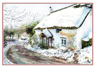 GREETING CARD: Thatch Cottage, Lustleigh