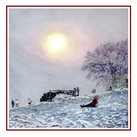 GREETING CARD: Winter's Chill on Box Hill