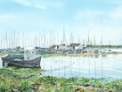Mudeford Quay with Fishing Boat & Dinghy Park